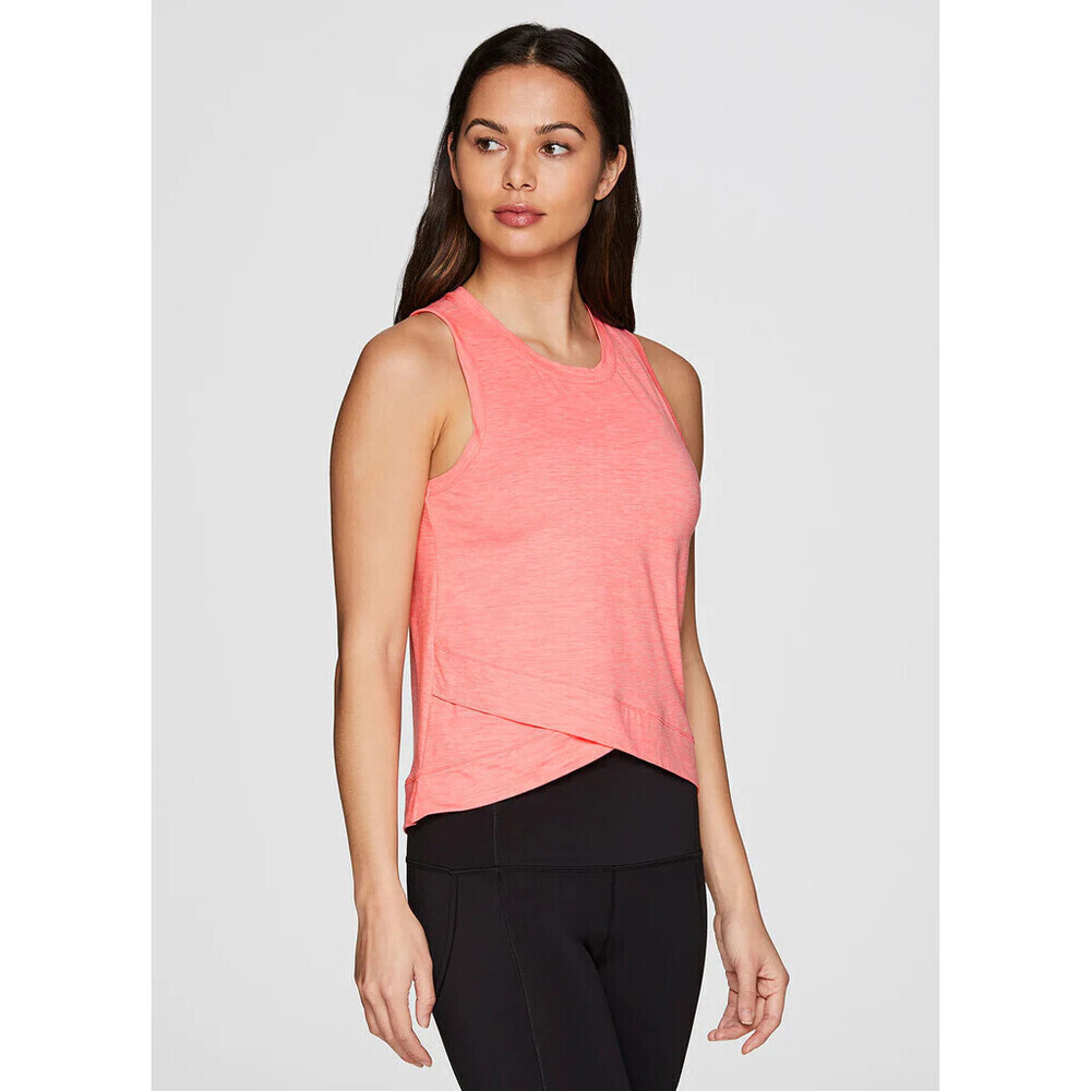 RBX Stripe Coral Super Soft Tulip Tank Top Size M $39